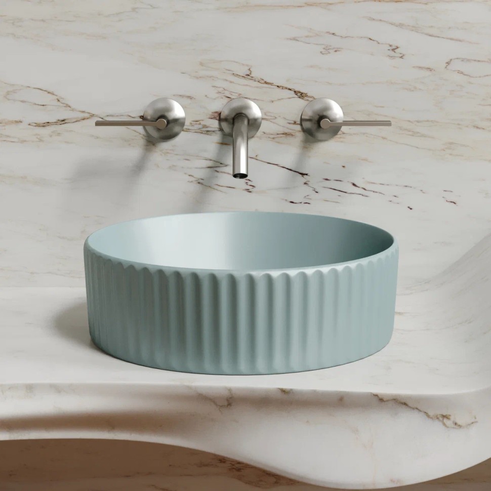 Умывальник чаша накладная круглая (цвет Зеленый Матовый) Element 360x360x115мм