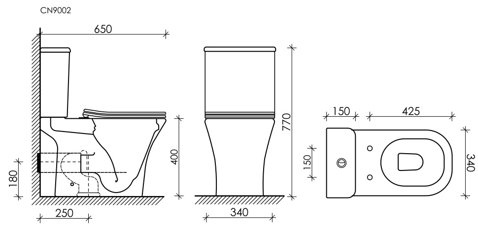 Напольный унитаз с бачком Alfa Rimless