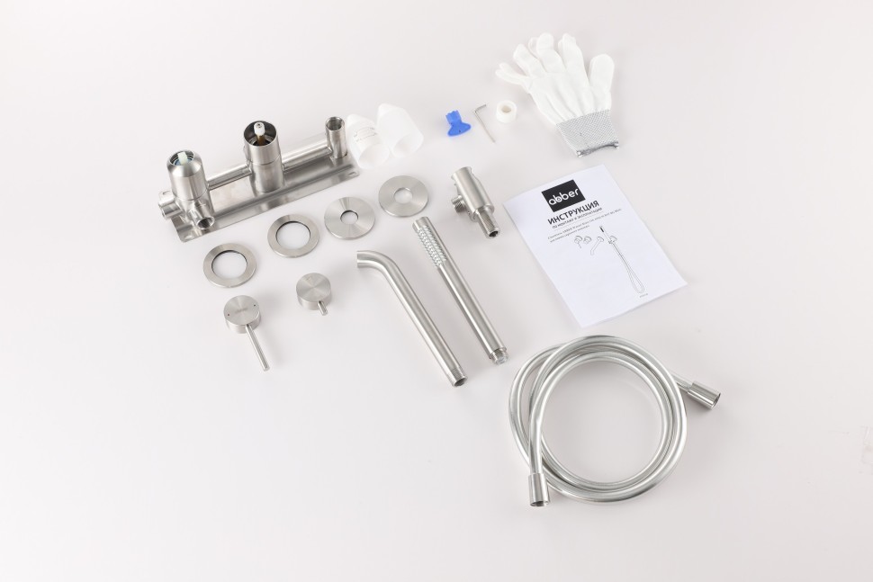 Смеситель ABBER Wasser Kreis 316 AF8130BST для ванны скрытого монтажа, брашированная сталь