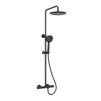Душевая стойка SANCOS Game для душа с термостатическим смесителем, верхним и ручным душем, цвет черный матовый, арт. SC3002MB