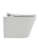 AQM2001 Унитаз подвесной с сиденьем SoftClose, технология смыва Rimless, скрытый крепеж. 515x355x365