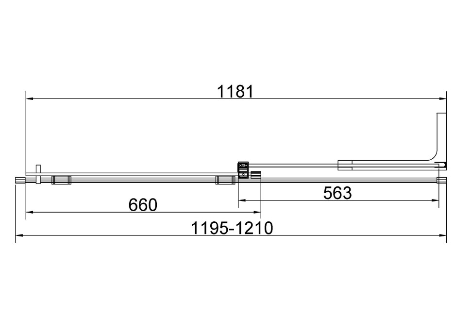 Душевая перегородка Волк-Ин (Walk-In) VSW-4WSL120CLGM-R, правая, 1200*2000, вороненая сталь, стекло прозрачное