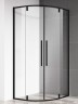 Душевой уголок 900*900*1950мм., стекло 6мм, цвет профиля матовый черный. AQM7101-2-9