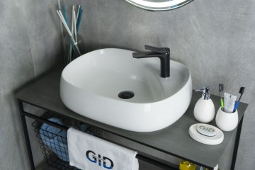Раковина Gid N9048 51185 накладная белая 59x46x15