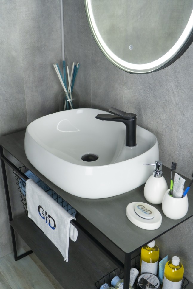 Раковина Gid N9048 51185 накладная белая 59x46x15