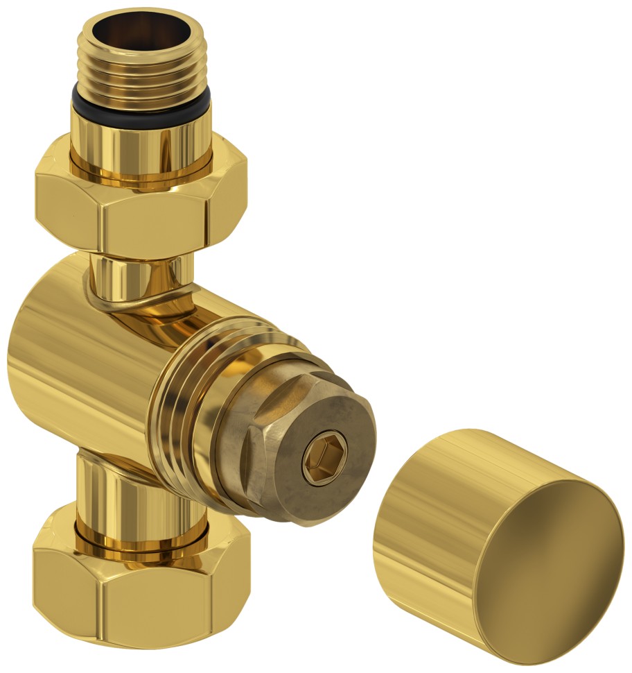 Вентиль прямой под шестигранник (G 1/2" НР х G 3/4" НГ)