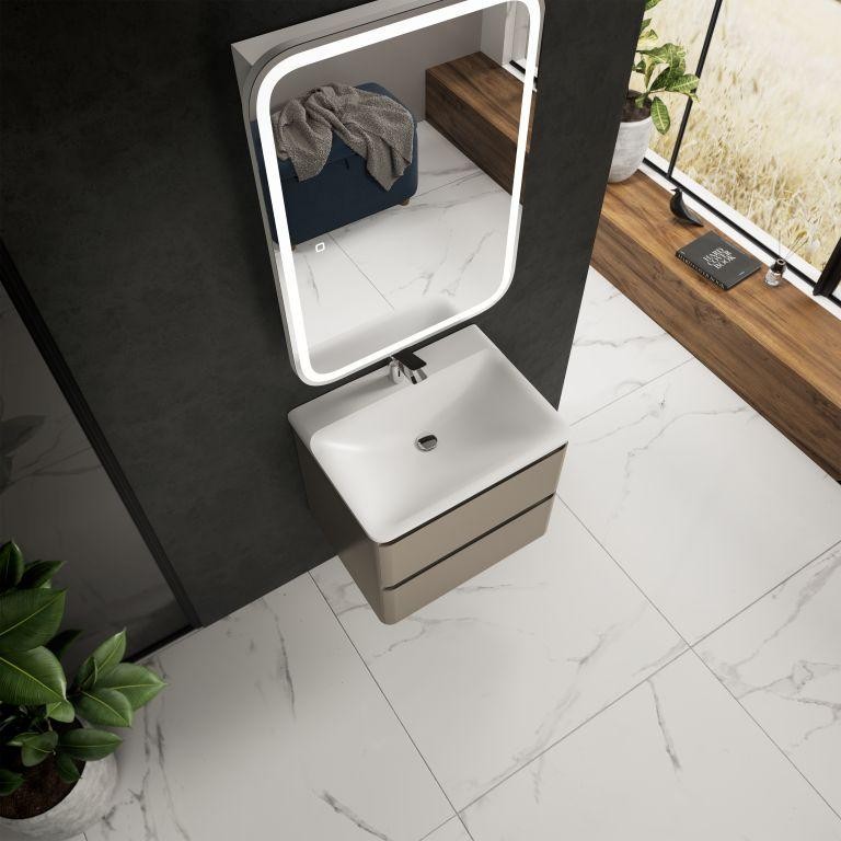 AQM900460BG "S4" тумба под умывальник подвесная 60 см., цвет бежевый.