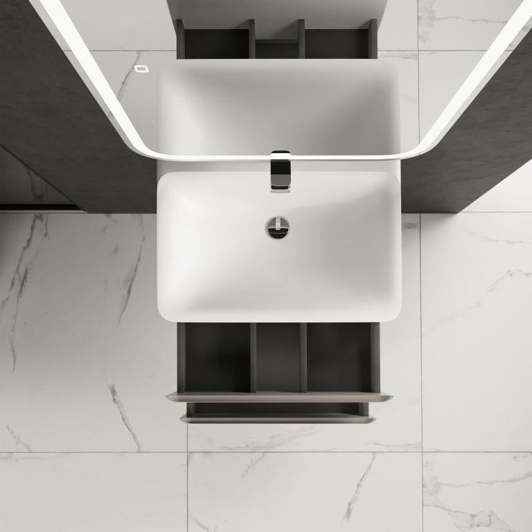 AQM900460BG "S4" тумба под умывальник подвесная 60 см., цвет бежевый.