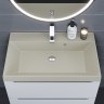 Раковина для ванной 70 см, Uperwood Classic Quartz, кварцевая, бежевая матовая, лён