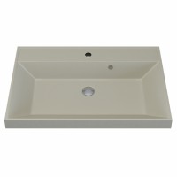 Раковина для ванной 70 см, Uperwood Classic Quartz, кварцевая, бежевая матовая, лён