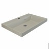 Раковина для ванной 70 см, Uperwood Classic Quartz, кварцевая, бежевая матовая, лён