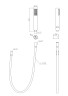 Ручной душ со шлангом и держателем BelBagno UNO UNO-DFS-CRM