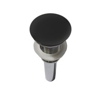 Донный клапан Solid Surface Vincea DBS-616MB, черная матовая крышка, без перелива
