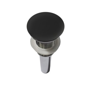 Донный клапан Солид Серфейс (Solid Surface) Vincea DBS-616MB, черная матовая крышка, без перелива