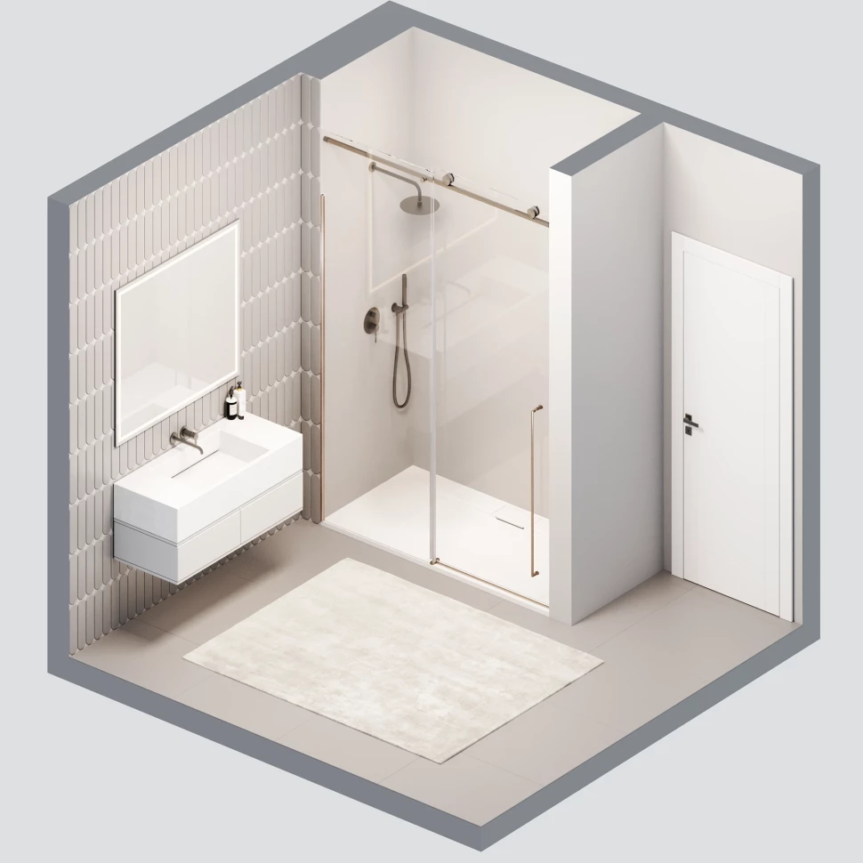 Душевая дверь RGW SV-015Nb (Прозрачное, 2000мм)