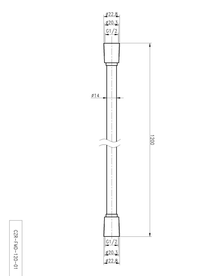 Гибкий шланг CEZARES CZR-FMD-120-NOP