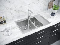 Мойка нерж. сталь KRONER 78/2SF, PM227851-BSL, брашированная нерж. сталь, левая, 780х510мм, Paulmark