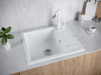 Мойка FLUGEN 50-600, IT-GRANIT, PM216050-WH, белый, 600х500 мм, Paulmark