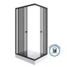 Душевой уголок Niagara Eco NG-018-14QT (100х80х195) низкий поддон(13см),черный,стекло тонированное,2 места