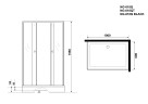 Душевой уголок Niagara Eco NG-018-14QT (100х80х195) низкий поддон(13см),черный,стекло тонированное,2 места