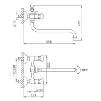 Смеситель Splenka для ванны и душа S81.222 Хром