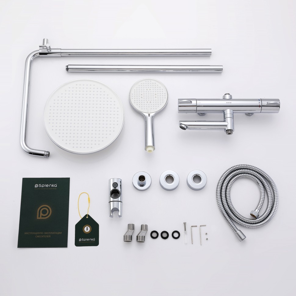 Душевая система Splenka с термостатом для ванны S223.26 Хром