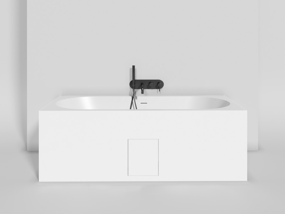 Ванна встраиваемая ORNELLA AXIS KIT 180x80 покраска по RAL полностью S-Stone Матовое