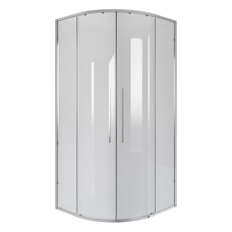 Душевое ограждение Niagara Nova NG-6626-34 (90х90х195) четверть круга,хром,двери раздвижные,стекло прозрачное,1 место