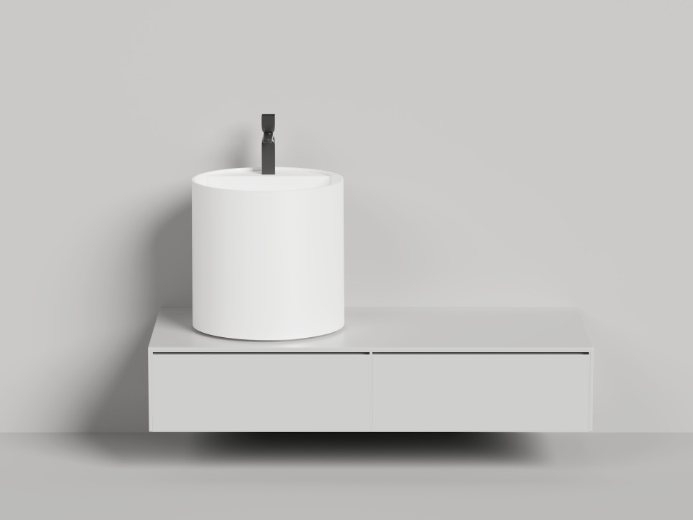 Раковина накладная ARMONIA ROUND TOP 03  без отверстия под смеситель 450х450х450 S-Stone Матовое