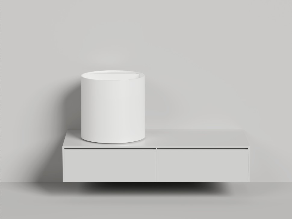 Раковина накладная ARMONIA ROUND TOP 03  без отверстия под смеситель 450х450х450 S-Stone Матовое