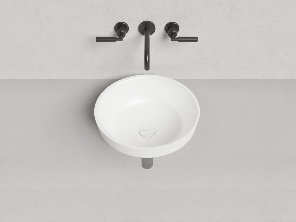 Раковина полувстраиваемая MAREA 03 покраска по RAL полностью 415х415х165 S-Stone Матовое