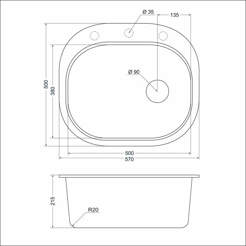 Мойка EMAR EMQ-1570.С EMQ-1570.C Антрацит