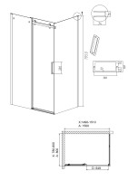 Душевое ограждение Grossman Classic 100.K33.04.150.10.00-200.K33.04.80.10.00 (150х80х195) раздвижная,хром,стекло прозрачное,2 места