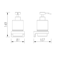 AQM7312GM Tivoli Диспенсер для жидкого мыла, латунь/матовое стекло, металл