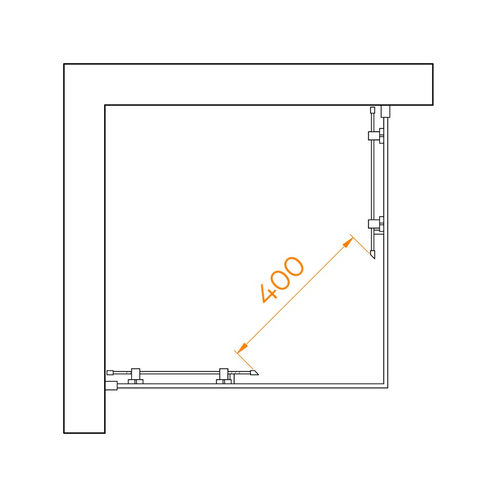 Душевой уголок RGW PA-030 (Прозрачное, 700x700)
