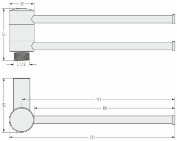 Полотенцедержатель 360 / L 200