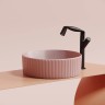 Умывальник чаша накладная круглая (цвет Розовый Матовый) Element 360x360x115мм