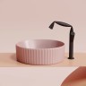 Умывальник чаша накладная круглая (цвет Розовый Матовый) Element 360x360x115мм