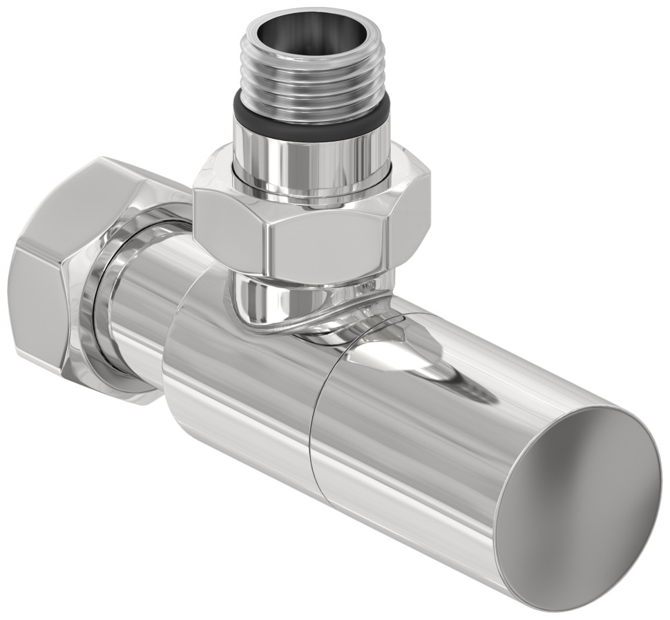 Вентиль угловой цилиндр (G 1/2" НР х G 3/4" НГ)