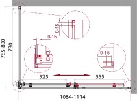Душевой уголок BelBagno ACQUA-AH-1-110/80-C-Cr