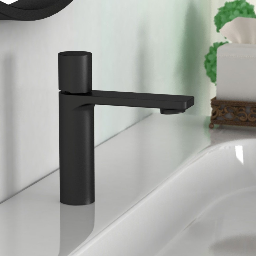 Смеситель для раковины Vogue VBF-4V3MB, черный