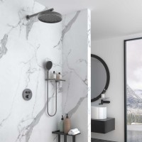 Душевой комплект Inspire VSFW-3I22MT2RGM встраиваемый, термостат,  двухрежимный, вороненая сталь