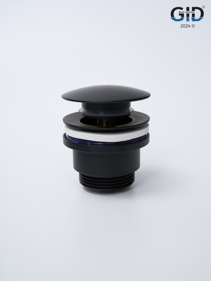 Донный клапан Gid универсальный G-59BM 76605K черный матовый 7x7x10