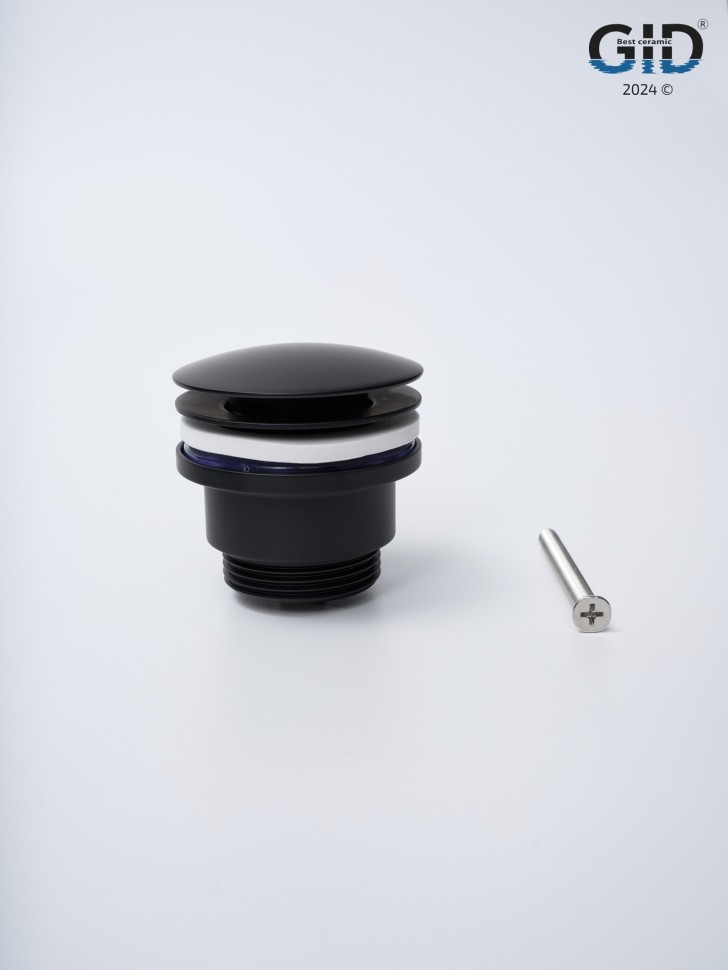 Донный клапан Gid универсальный G-59BM 76605K черный матовый 7x7x10