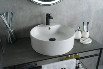 Раковина Gid N9008b 51104 накладная белая 46x46x16