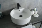 Раковина Gid N9008b 51104 накладная белая 46x46x16