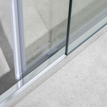 Душевая дверь Слим-У (Slim-U) VDS-2SU120CLB, 1200, м.черный, стекло прозрачное