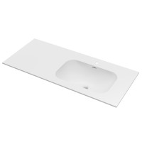 Раковина Vincea Elise VCB-4EL120MW-R, Corian правая, цвет белый матовый