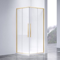 Душевой уголок Slim-N VSS-4SN8010CLG, 1000*800, брашированное золото, стекло прозрачное