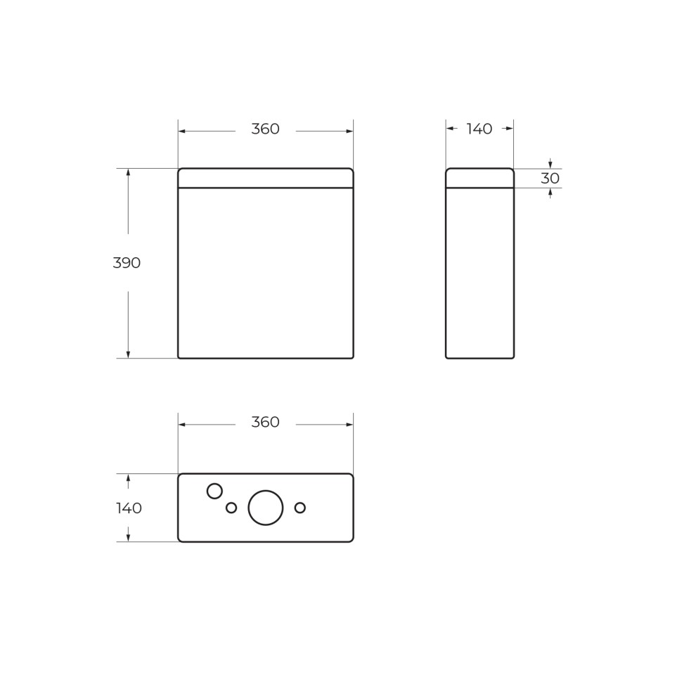 Бачок BelBagno LUCE BB2197T